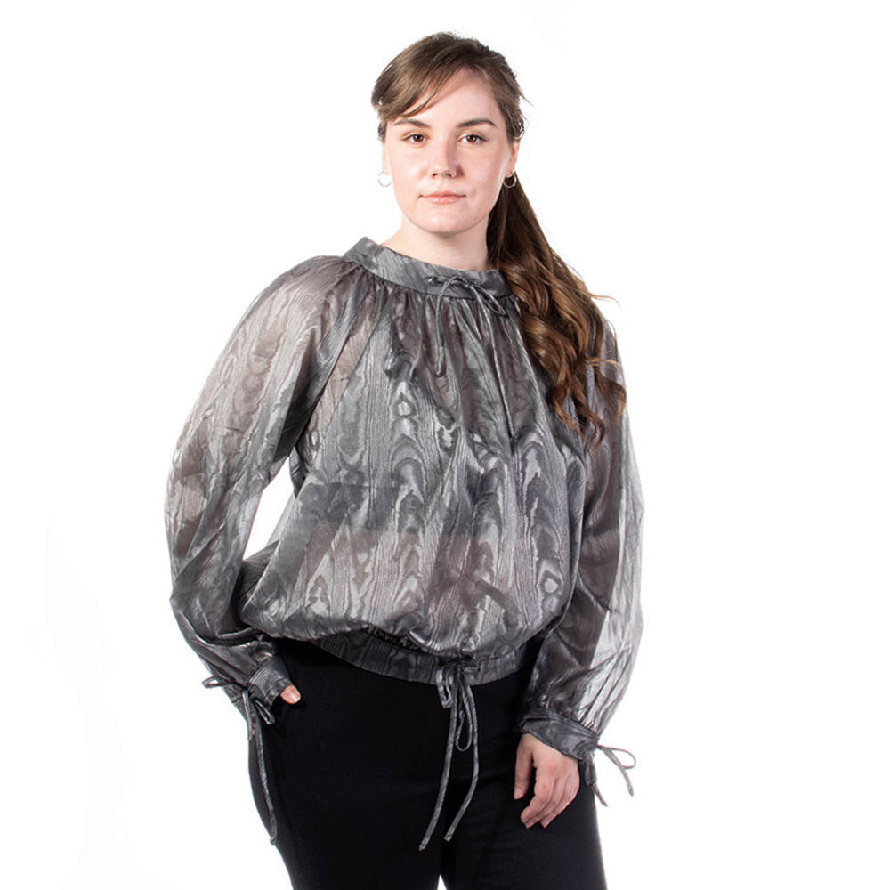 LUCA LUCA GREY BLOUSE | WOMENS SIZE L